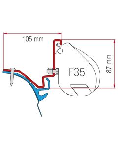 Fiamma kit VW T6 adapter
