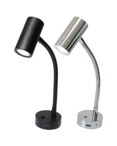 Frilight Mini Tube D4 flexibel läslampa, Power LED, USB-C, med strömbrytare