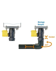 LILIE elektrisk kulventil gråGul