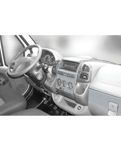 Instrumentdekor aluminium, 9 delar för Fiat Ducato från 04/2006