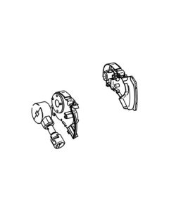 Ändplåtar inklusive vevmekanism TO 6300, eloxerade, vänster och höger