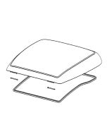 Glas komplett med packning och gångjärnsstift Mini Heki/Style