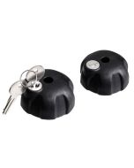 Låsbara roterande handtag för hållare